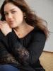 Guipure Lace Plain Mesh T-shirt sold by Bloomchic