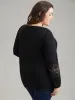 Guipure Lace Plain Mesh T-shirt sold by Bloomchic