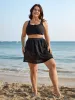 Eyelet Trim Lace Pleated Swim Bottoms sold by Bloomchic