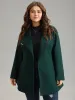 Plain Belted Metal Detail Lapel Collar Coat sold by Bloomchic