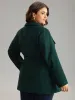 Plain Belted Metal Detail Lapel Collar Coat sold by Bloomchic