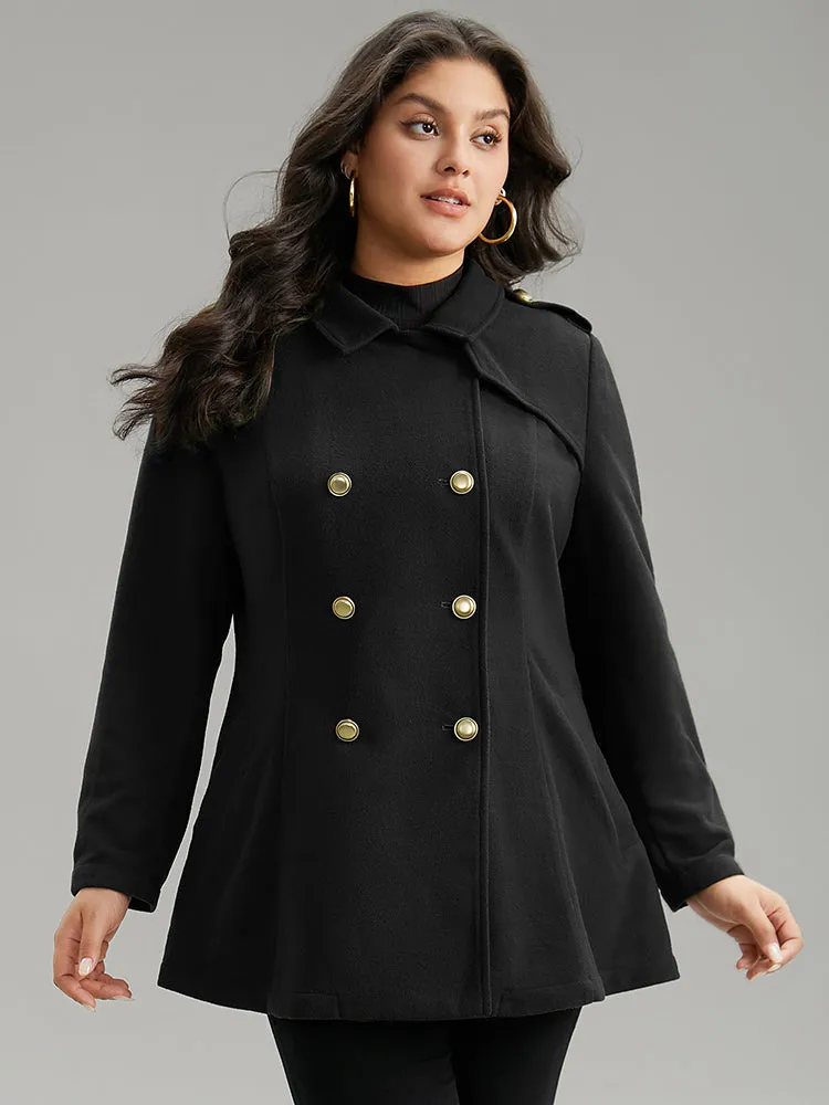 Plain Double Breasted Lapel Collar Coat sold by Bloomchic product image thumbnail 2