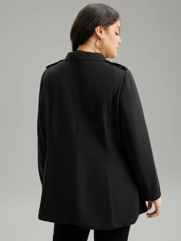 Plain Double Breasted Lapel Collar Coat sold by Bloomchic product image thumbnail 4