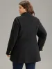 Plain Metal Detail Pocket Coat sold by Bloomchic