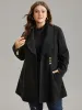 Plain Metal Detail Pocket Coat sold by Bloomchic