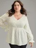 Plain Texture Elastic Waist Jacquard T-shirt sold by Bloomchic