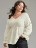 Plain Texture Elastic Waist Jacquard T-shirt sold by Bloomchic