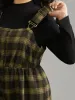 Plaid Adjustable Straps Pocket Elastic Waist Jumpsuit sold by Bloomchic