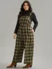 Plaid Adjustable Straps Pocket Elastic Waist Jumpsuit sold by Bloomchic