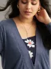 Heather Tiered Patchwork Floral Square Neck T-shirt sold by Bloomchic
