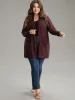 Plain Cable Knit Button Up Pocket Cardigan sold by Bloomchic