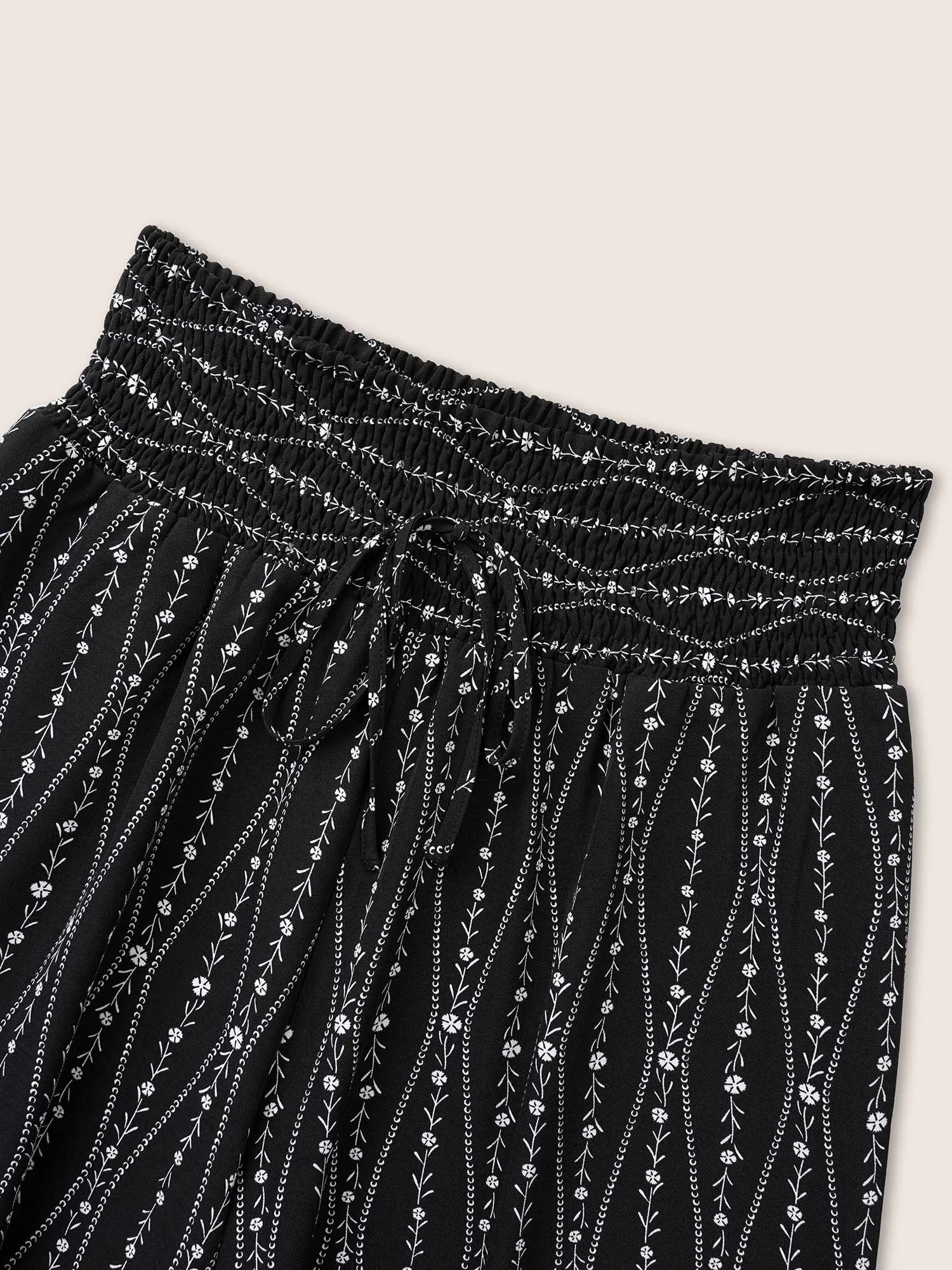 Ditsy Floral Shirred Ties High Rise Harem Pants sold by Bloomchic product image thumbnail 5