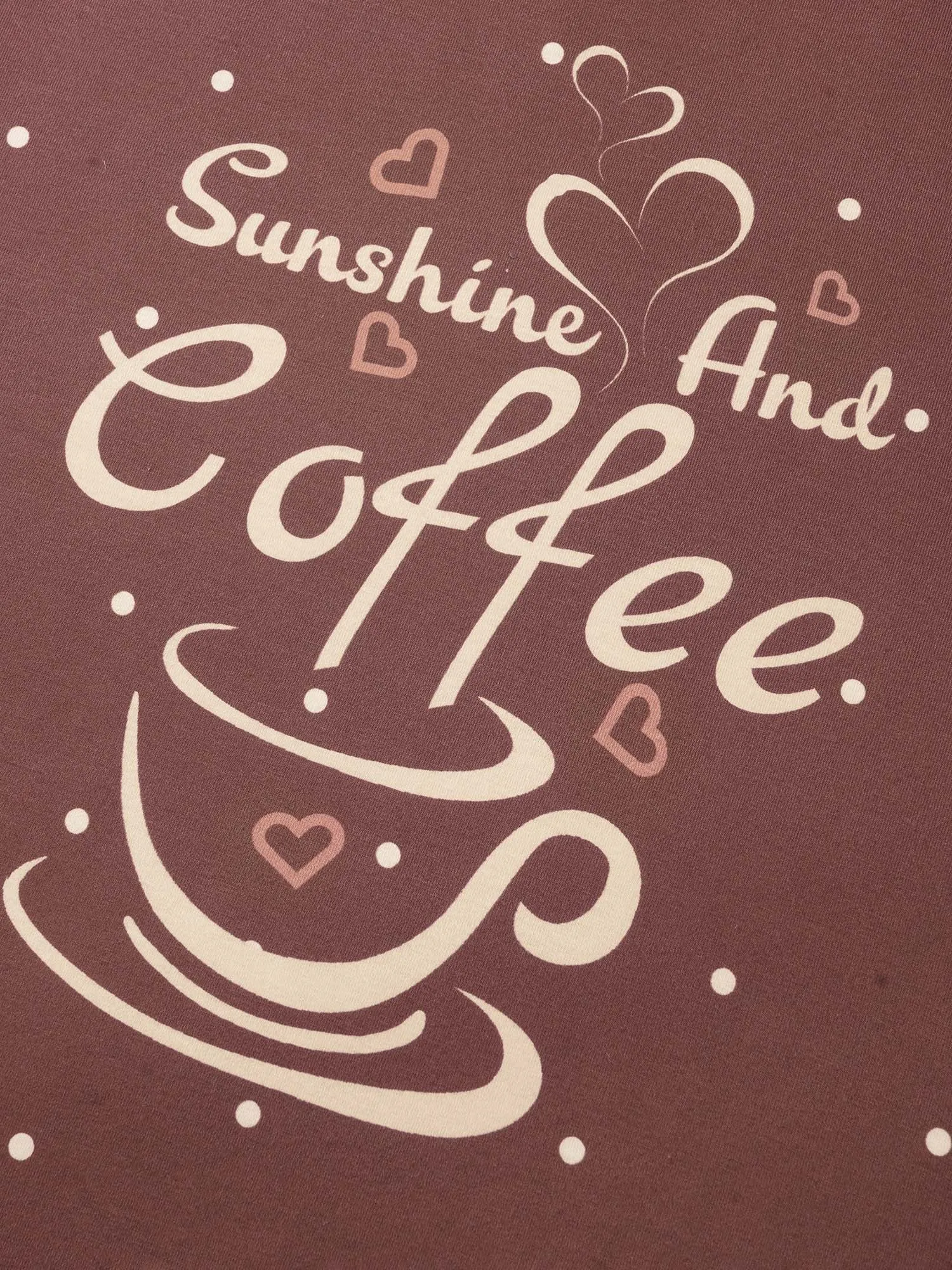 Polka Dot Coffee Print Crew Neck Sleep Top sold by Bloomchic product image thumbnail 5