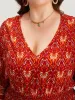Bandana Print Batwing Sleeve Shirred Dress sold by Bloomchic