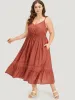 Solid Crochet Lace Gathered Wrap Shirred Cami Dress sold by Bloomchic