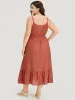 Solid Crochet Lace Gathered Wrap Shirred Cami Dress sold by Bloomchic