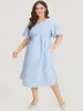 Striped Patchwork Gathered Pocket Midi Dress sold by Bloomchic