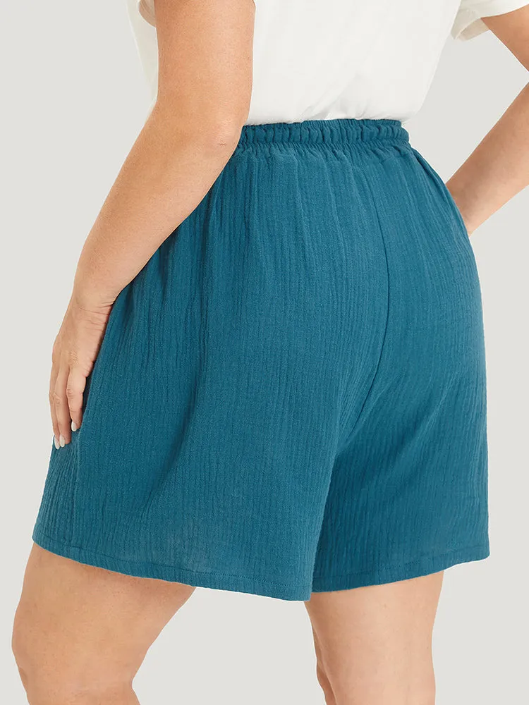 Plain Shirred Pocket Button Detail Shorts sold by Bloomchic product image thumbnail 5