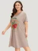 Supersoft Essentials Letter & Vegetable Graphic Pocket Batwing Sleeve Dress sold by Bloomchic