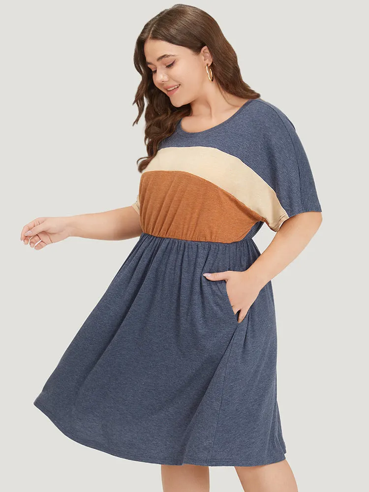 Supersoft Essentials Contrast Pocket Gathered Elastic Waist Dress sold by Bloomchic product image thumbnail 4