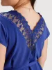 Solid Pocket Lace Mesh Belted Cut Out Dress sold by Bloomchic