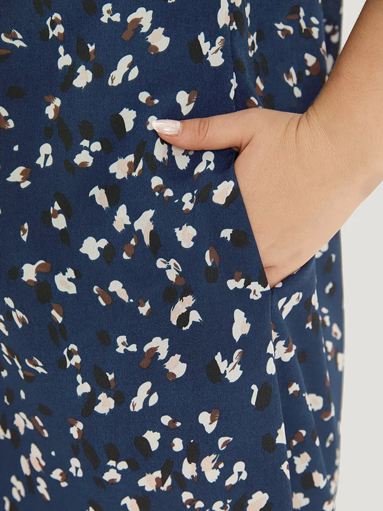 Allover Print Pocket Flutter Trim Dress sold by Bloomchic product image thumbnail 4
