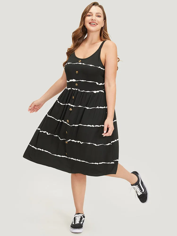 Supersoft Essentials Zebra Print Pocket Button Cami Dress sold by Bloomchic product image thumbnail 3