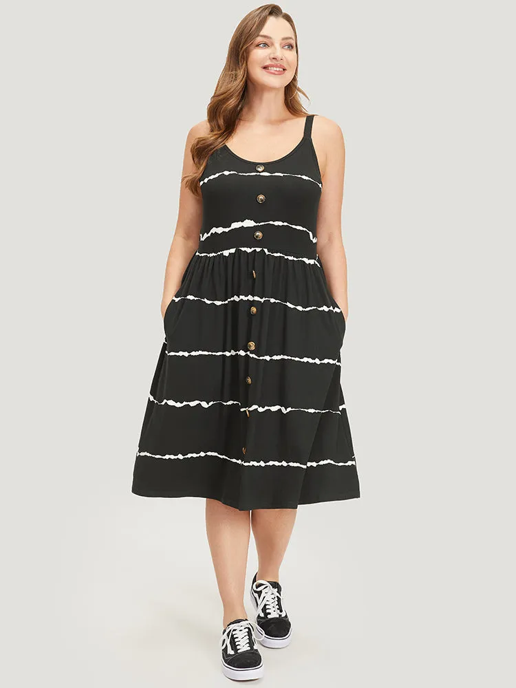 Supersoft Essentials Zebra Print Pocket Button Cami Dress sold by Bloomchic product image thumbnail 2