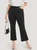 Solid Elastic Waist Slant Pocket Bootcut Pants sold by Bloomchic