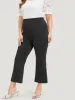 Solid Elastic Waist Slant Pocket Bootcut Pants sold by Bloomchic