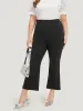 Solid Elastic Waist Slant Pocket Bootcut Pants sold by Bloomchic