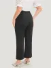 Solid Elastic Waist Slant Pocket Bootcut Pants sold by Bloomchic