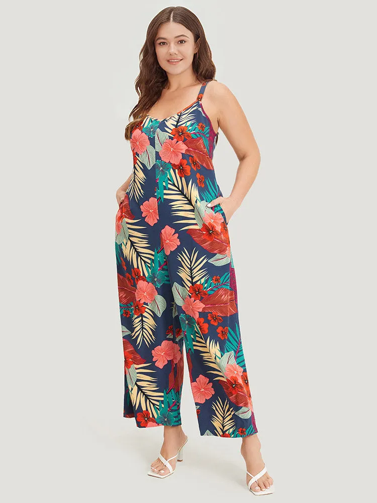 Floral Print Pocket Cami Jumpsuit sold by Bloomchic product image thumbnail 2