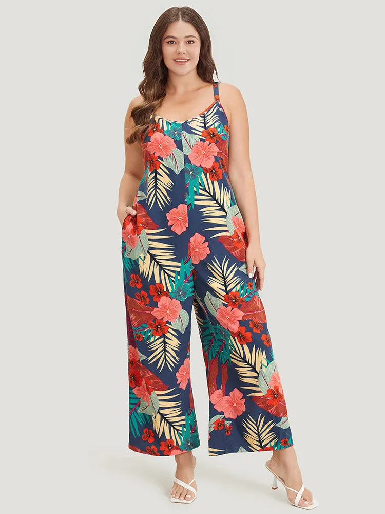Floral Print Pocket Cami Jumpsuit sold by Bloomchic