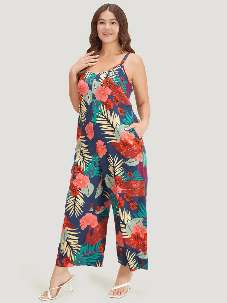Floral Print Pocket Cami Jumpsuit sold by Bloomchic product image thumbnail 4