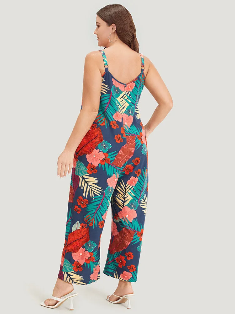 Floral Print Pocket Cami Jumpsuit sold by Bloomchic product image thumbnail 5