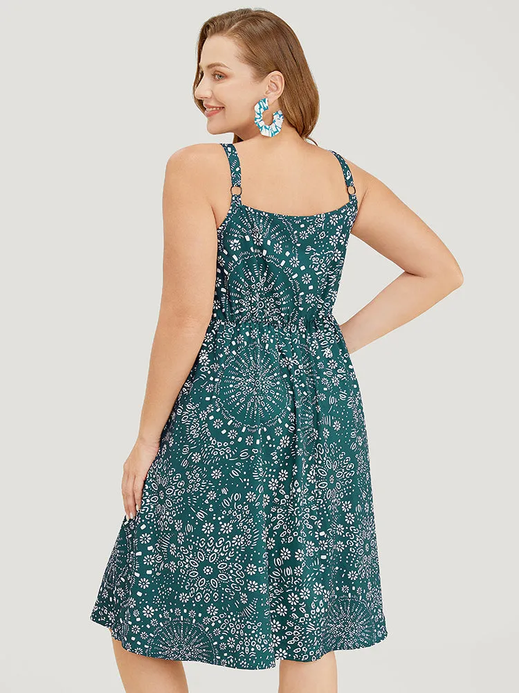 Moroccan Print Pocket Button Detail Cami Dress sold by Bloomchic product image thumbnail 2