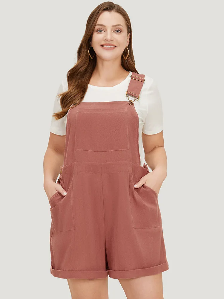 Plain Pocket Button Side Overall Jumpsuit sold by Bloomchic product image thumbnail 2