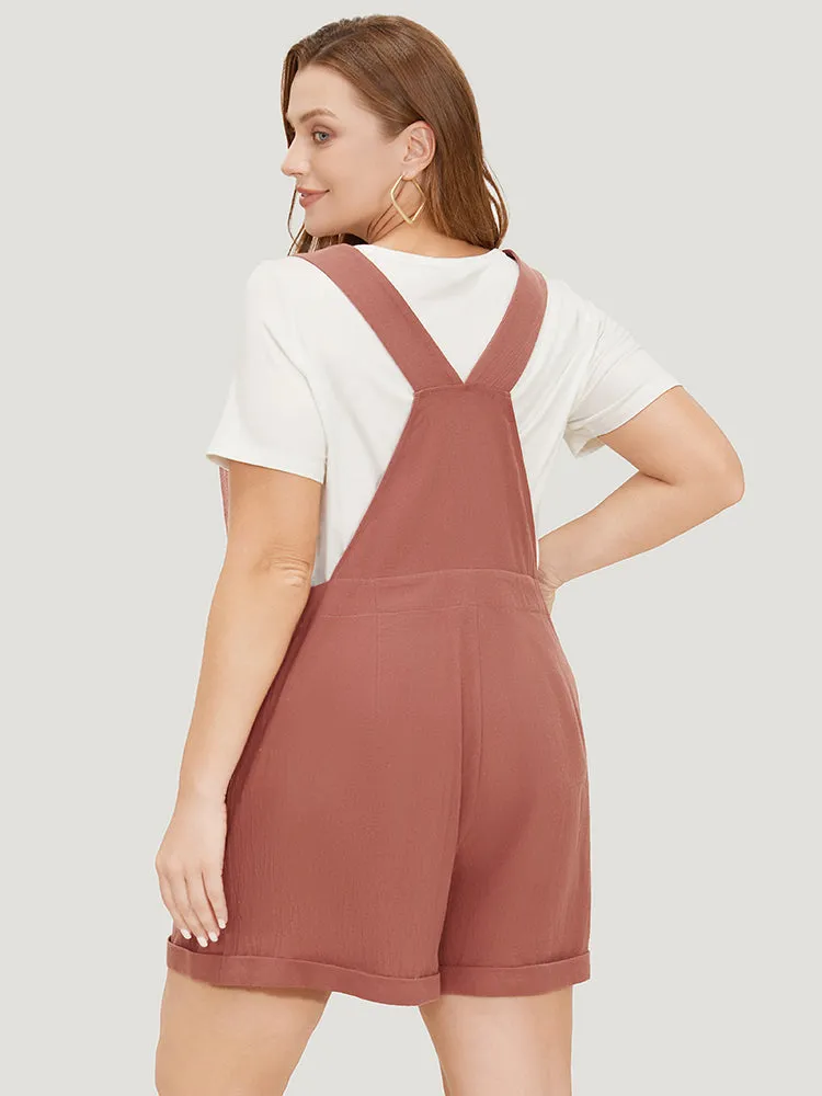 Plain Pocket Button Side Overall Jumpsuit sold by Bloomchic product image thumbnail 4