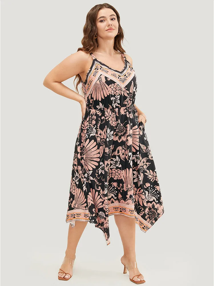 Bandana Print Hanky Hem Pocket Cami Dress sold by Bloomchic product image thumbnail 3