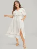 Striped Contrast Flutter Hem Dolman Sleeve Pocket Split Wrap Dress sold by Bloomchic