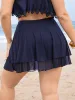 Plain Mesh Ruffle Tiered Swim Skirt sold by Bloomchic