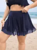 Plain Mesh Ruffle Tiered Swim Skirt sold by Bloomchic
