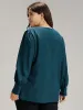 Anti-Wrinkle Solid Pleated Puff Sleeve Button Up Blouse sold by Bloomchic