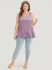 Plain Embroidered Scalloped Trim Tank Top sold by Bloomchic