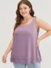 Plain Embroidered Scalloped Trim Tank Top sold by Bloomchic