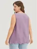 Plain Embroidered Scalloped Trim Tank Top sold by Bloomchic