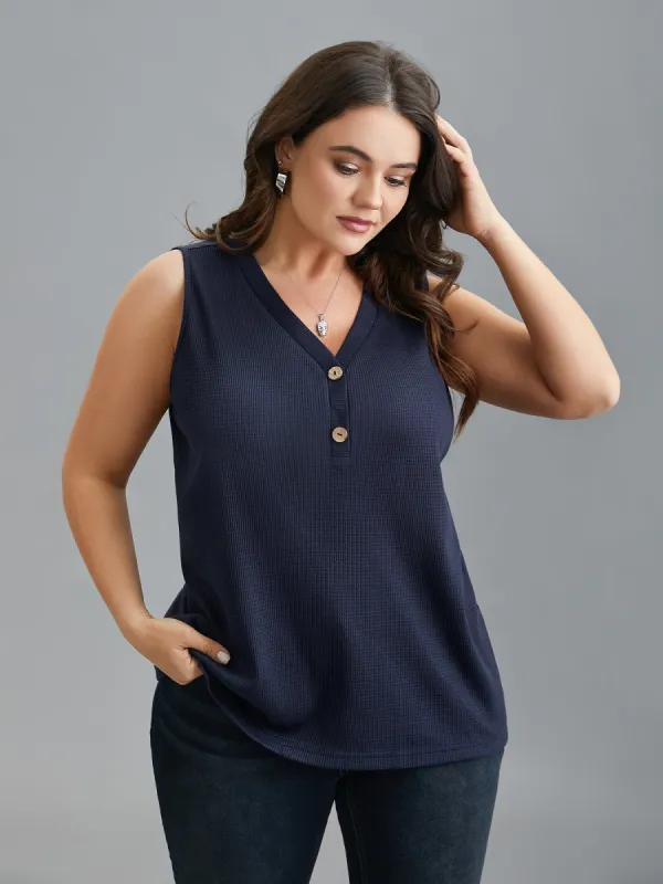Textured Stretchy Button Front Vest sold by Bloomchic