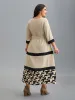 Color-Block Belted Pockets Midi Dress sold by Bloomchic