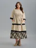 Color-Block Belted Pockets Midi Dress sold by Bloomchic